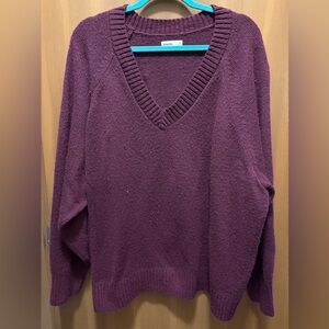 Sonoma Women's Deep purple V-Neck Sweater